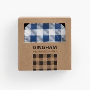 Talbots Blue and White Gingham Coasters